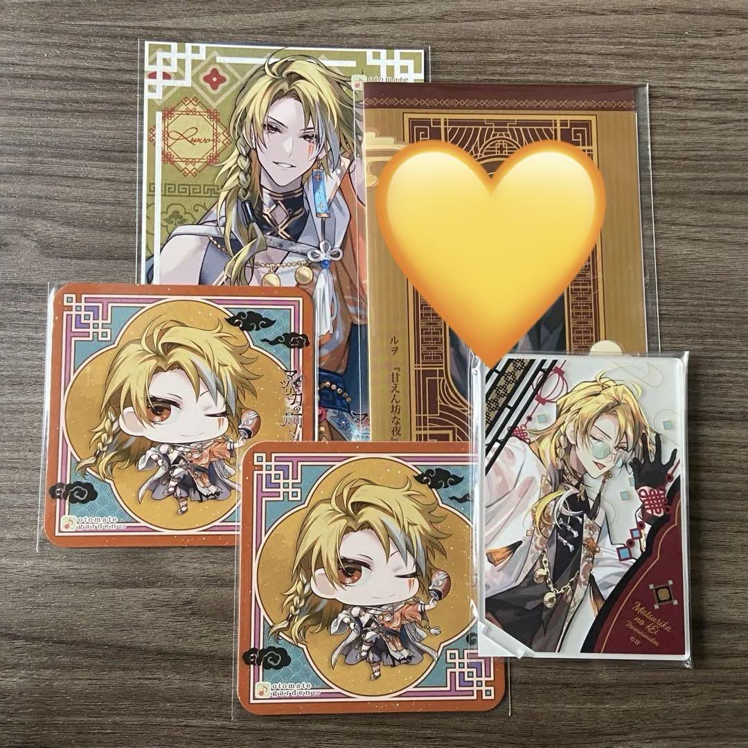 

[USED] Matsurika no Kei Luo 4-piece set: Acrylic stand, bonus illustration card, coaster