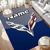 Custom Name Personalized Chevrolet Corvette Print Carpet, Versatile Home Decor Rug, for Playroom, Apartment, Balcony, Entryway, Hallway Gift