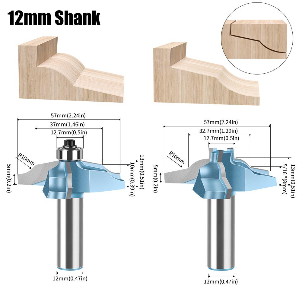 Professional Grade Three-Blade Tibetan Child And Mother Knife Line Knife Set, Doors And Windows Bogu Frame Tenon Woodworking Milling Cutter Public