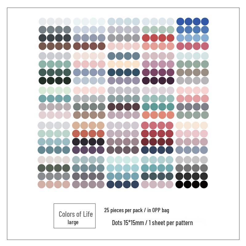 Colorful Polka Dot Hand Account Stickers - Small Round Labels for Sealing and Decoration