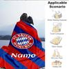 Custom Name Bayern Munich Crest Blanket Lightweight Ideal Bedding Blanket Perfect for Travel, Camping, Living Rooms, Sofas, Christmas gift