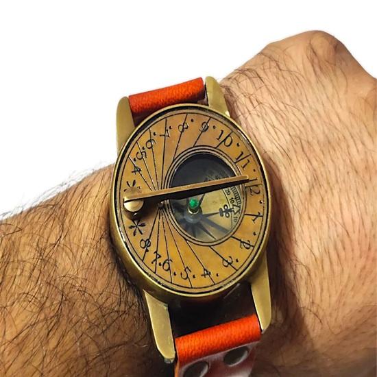 

Стимпанк Латунный Наручный Компас Солнечные Часы Часы, Коллекционный Морской Компас, Рождественский Подарок для Мужчин
