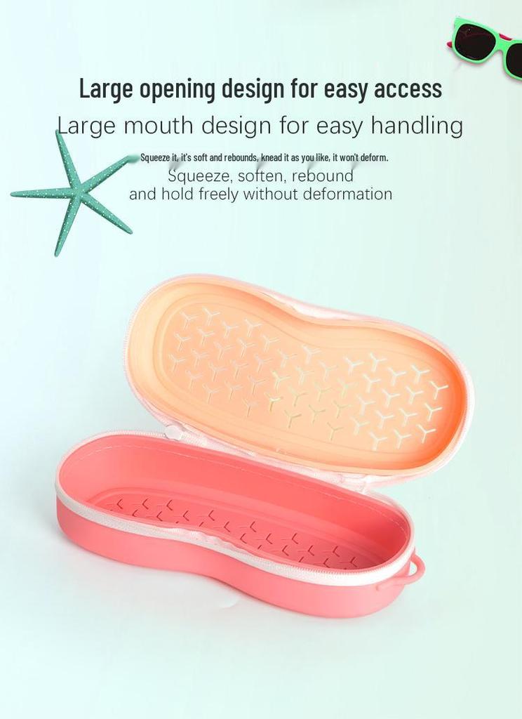 Silicone Swim Goggles Travel Case - Portable Outdoor Sports Accessory