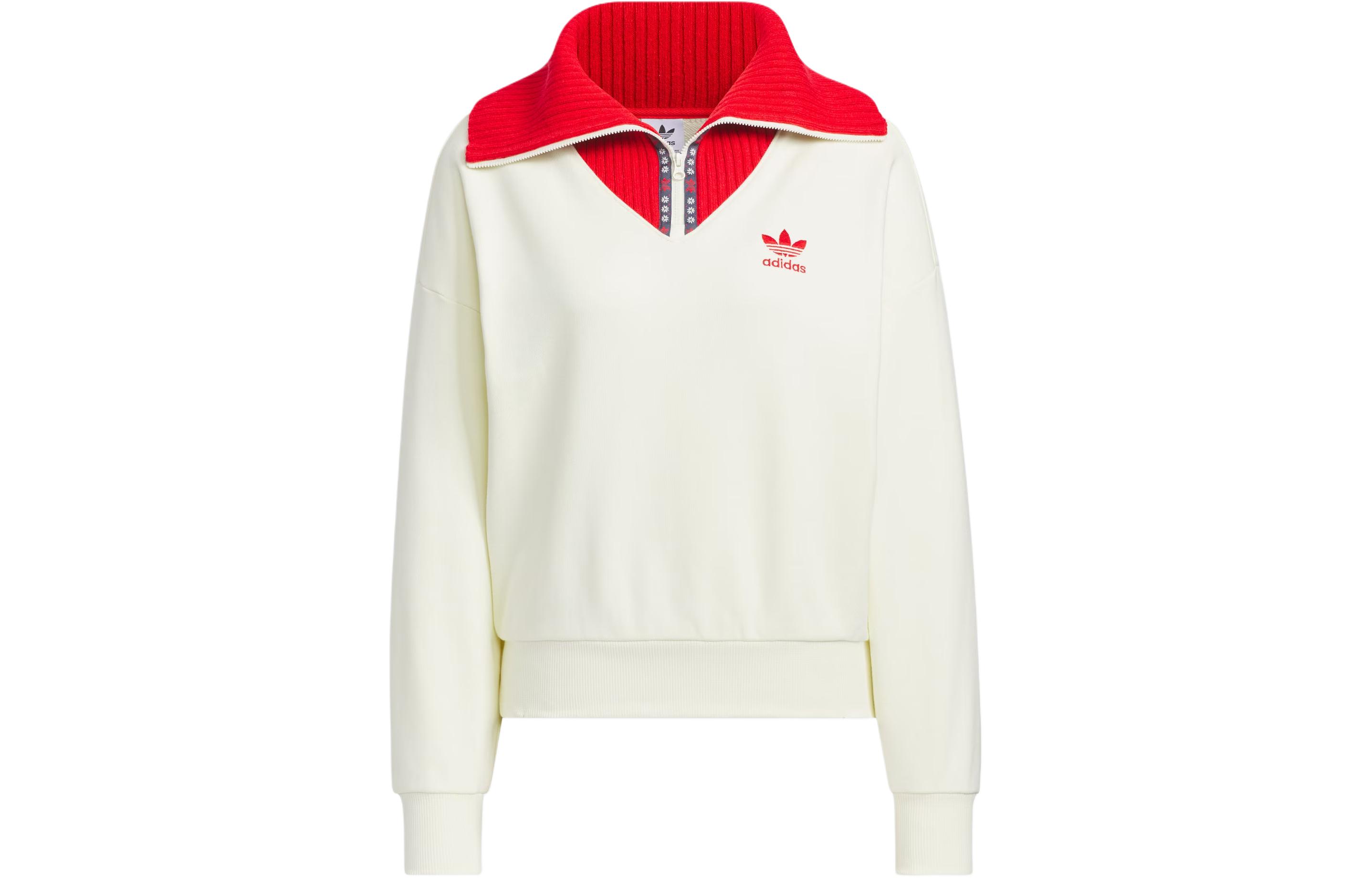 Adidas Originals x FEIFEI RUAN Crewneck Top Sweatshirt Women s Ivory White JE1606 S