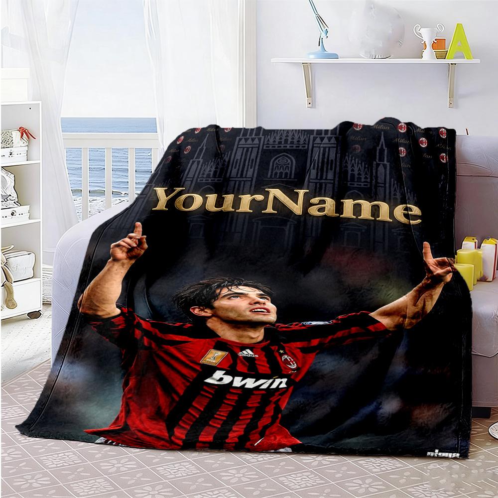 Ac Milan Personalized Text Blanket Gift Personalized Blanket Soft & Cozy Perfect for Couch Sofa Office Nap Ideal for All Seasons