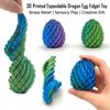 Mini Dragon Œuf Spirale Imprimé en 3D Jouet Fidget Anti-Stress Extensible Sensoriel Soulagement du Stress Jouet de Décompression Décoration de Bureau Cadeau