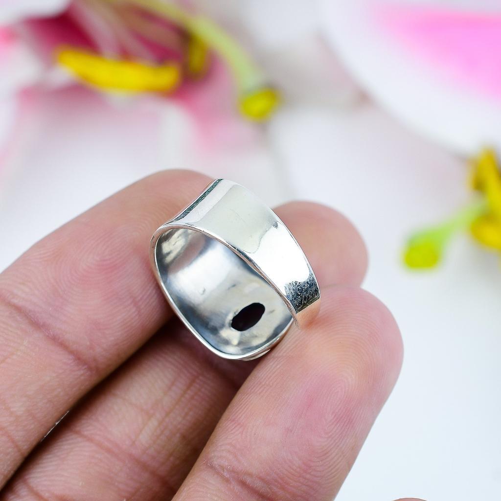 Natural Amethyst Gemstone 925 Solid Sterling Silver Jewelry Ring Size 10.5 I2i58