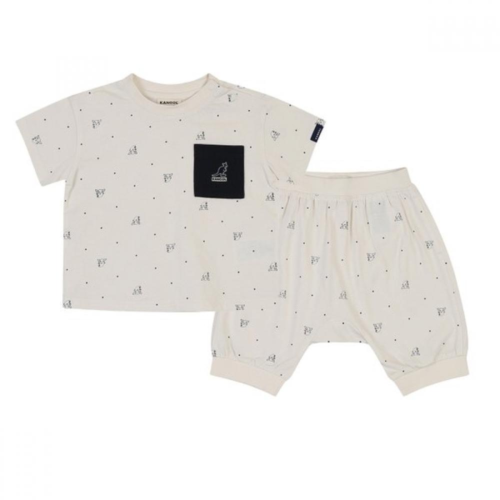 Kangol Kids Baby Loop Allover Print Setwear Ivory Sb 0a04 Ivory/080