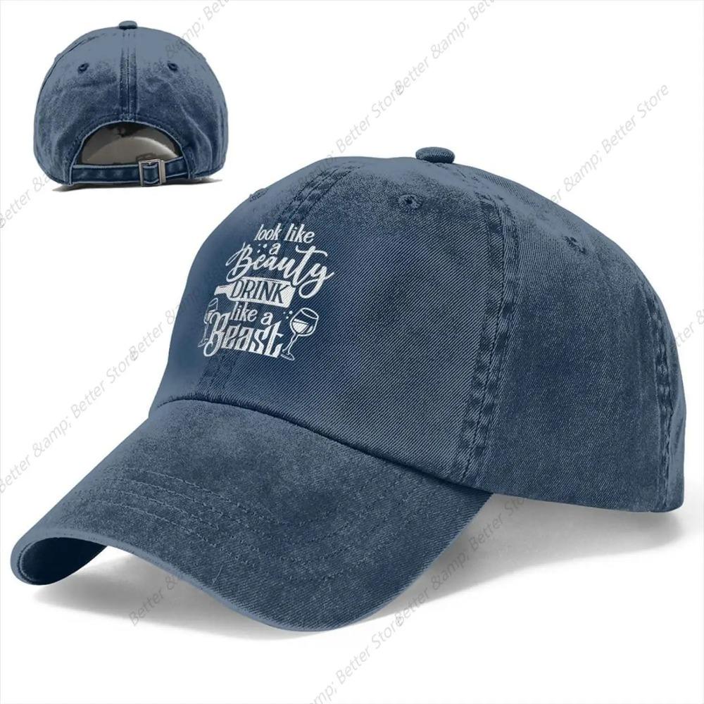 Running Hats for Women Drinking Party Golf Mens Ball Caps Quick Dry Looks Like A Beauty Drink Like A Beast Low Profile Cap