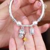 New Chinese style national style bracelet retro simple lotus Buddha safety bracelet women's niche high sense light luxury personality versatile