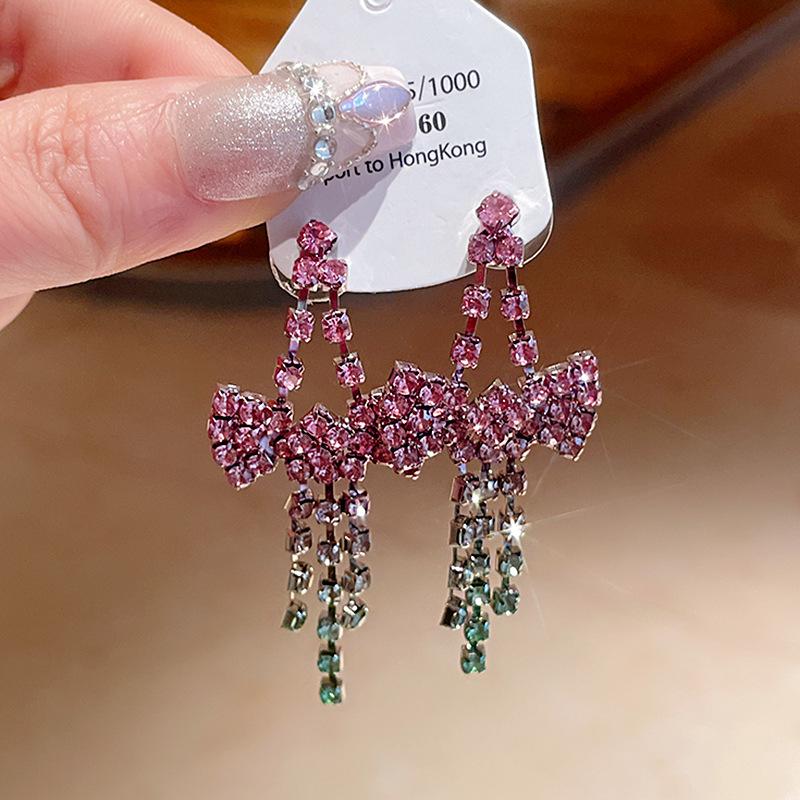 Silver Needle Gold-Plated Geometric Earrings: Chic, Luxurious, High-End Summer Style