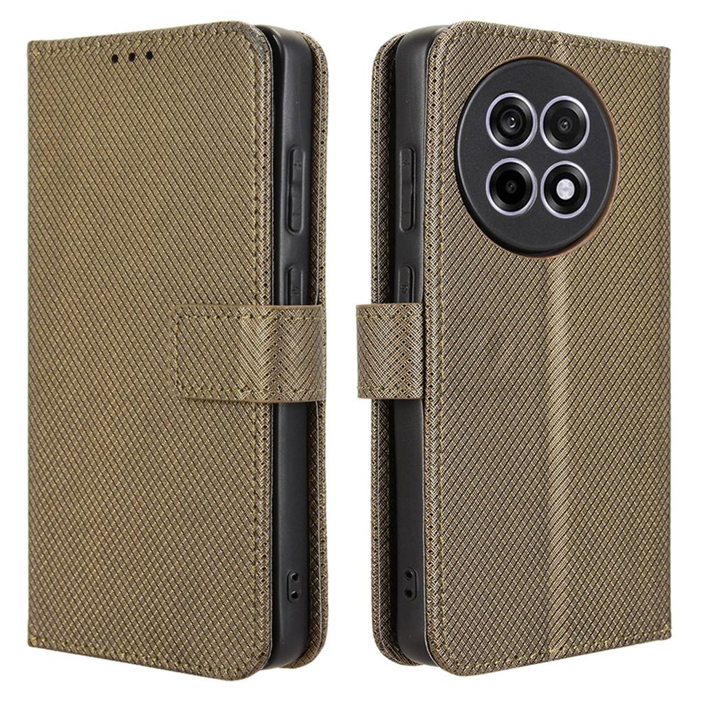 Wallet Phone Case for OnePlus 13R 5G/Ace 5 5G/Ace 5 Pro 5G PU Leather Diamond Texture Cover