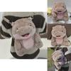 Adorable Plush Hippopotamus Backpack With Soft Pp Cotton Fill And Big Smiling Face