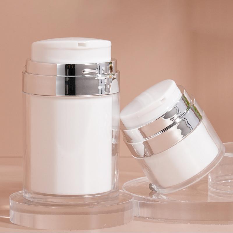 Airless Empty Pump Jar Refillable Creams Gels Lotions Dispenser Travel Leak Proof Cosmetic Container 1PCS Vacuum Bottle