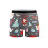 Men's Christmas Print Cartoon Boxer Briefs & Long Pants Set