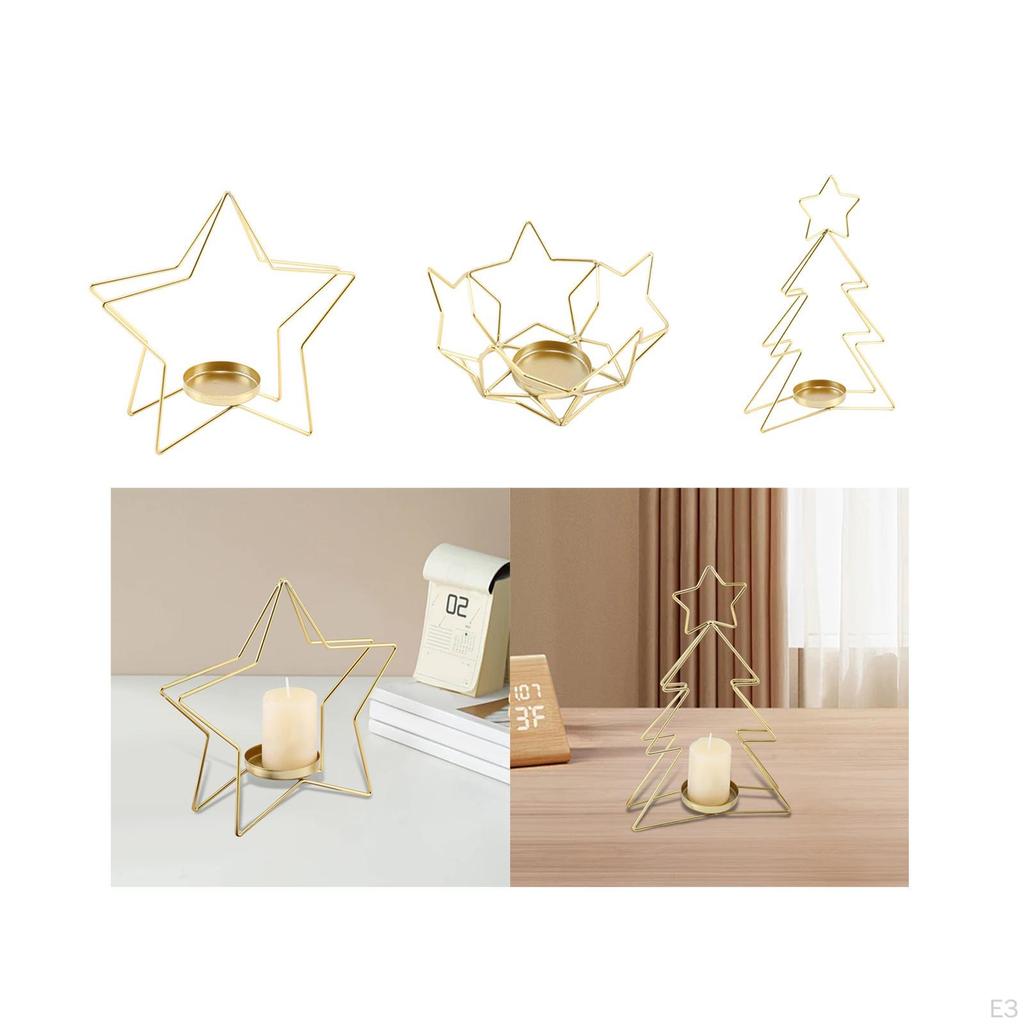 Hohl Metall Kerzenhalter Stehen Dekorative Leuchter Tabletop Ornament für Hochzeit