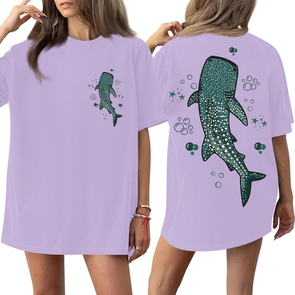 Women's Round Neck Printed Short-sleeved T-shirt Top