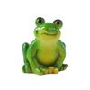 Garden Miniature Frog Statue Indoor Outdoor Sitting Frog Figurine Resin Cartoon Animal Sculpture Flower