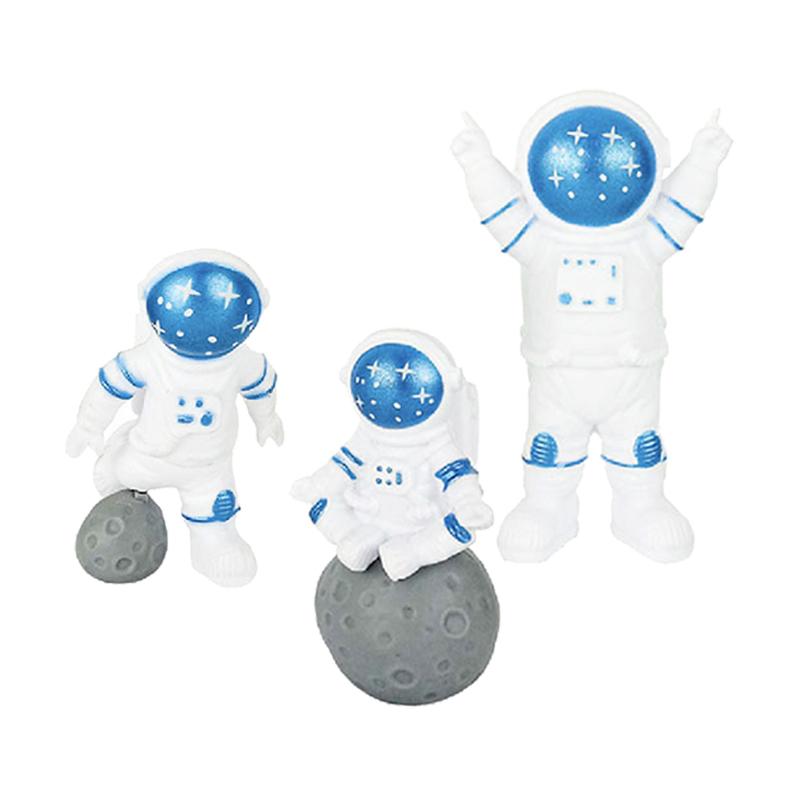 Outer Space Cake Topper Children Kids Birth Party Decor Astronaut Cakes Ornament Spaceman Universe Birthday Cake Decoration