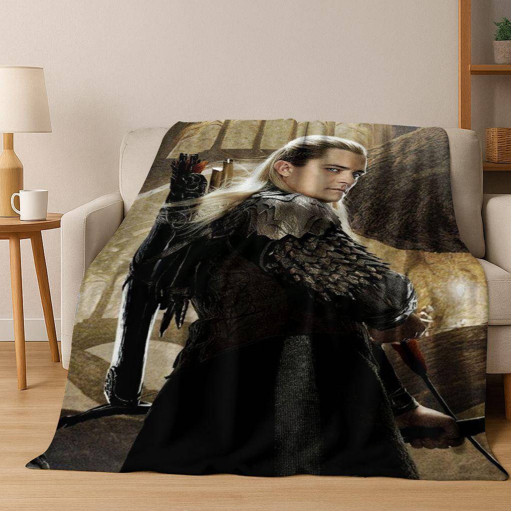 Classics L-Lord of The Rings H-Hobbit Movie Flannel Blanket,Warm and Cozy Soft Throw Blanket for Home Bedroom Bed Sofa Cover Kid