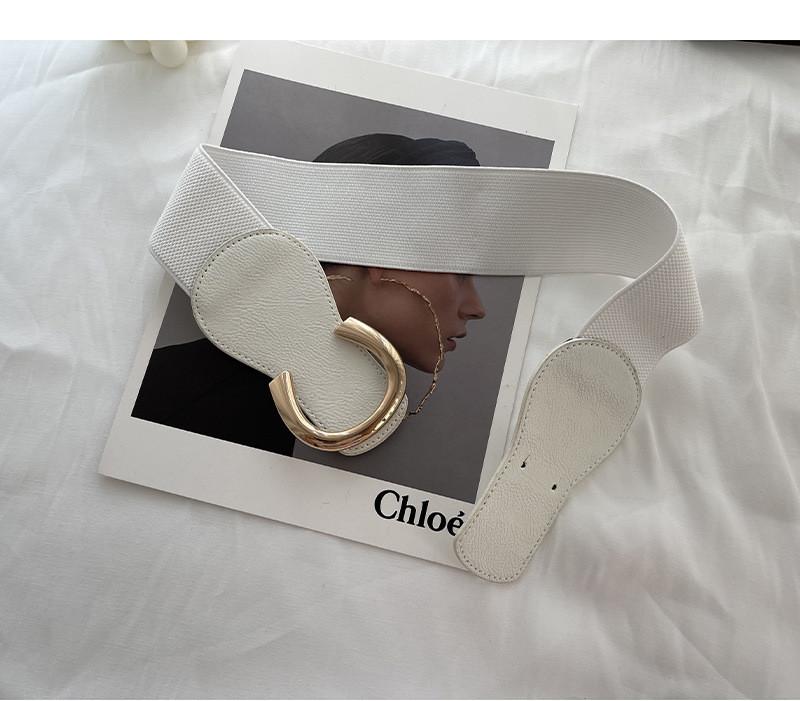 Elegant Women's Black Waist Cincher Belt With Flexible Stretch For Fashionable Dresses