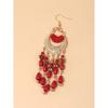 European and American retro earrings with ethnic style, rice beads, tassels, bead earrings, textured earrings, and accessories