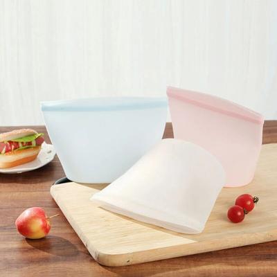 Reusable Refrigerator Fresh Bags Kitchen Food Sealing Storage Bag Home Food Grade Silicone Fruit Kitchen Organizer Ziplock Bags