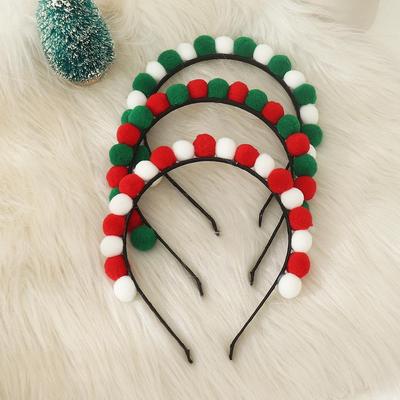 Festive Christmas Headband: Red, White & Green Cute Holiday Accessory for Women