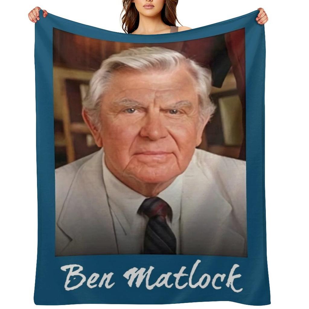 Cool Ben Matlock Lustiger TV-Anwalt Drama Weiß Retro Vintage 80er Jahre Sitcom Matlock, Personalisiert, Mode Sommer Überwurfdecke