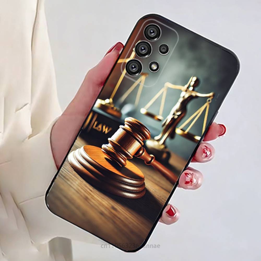 

Law Lawyer Judge Justice Phone Case for Samsung Galaxy A73,23,53,33,14,24,13,72,22,52,32,54,A34 Soft Cover Samsung A53 5G