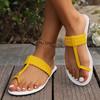 Flat Bottom Comfort Set Toe Slippers Women Woven Strap Lightweight Casual Outer Wear Non-slip Beach Shoes Versatile Women Shoes