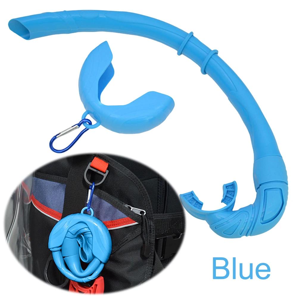 Silicone Foldable Snorkel Tube Snorkel with Compact Storage Case Women Men Roll Up Snorkel Wet Breathing Tube For Snorkeling