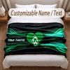 Werder Bremen FC Printed Flannel Blanket Custom Name Text Soft Warm Throw For Bedroom Holiday Gift