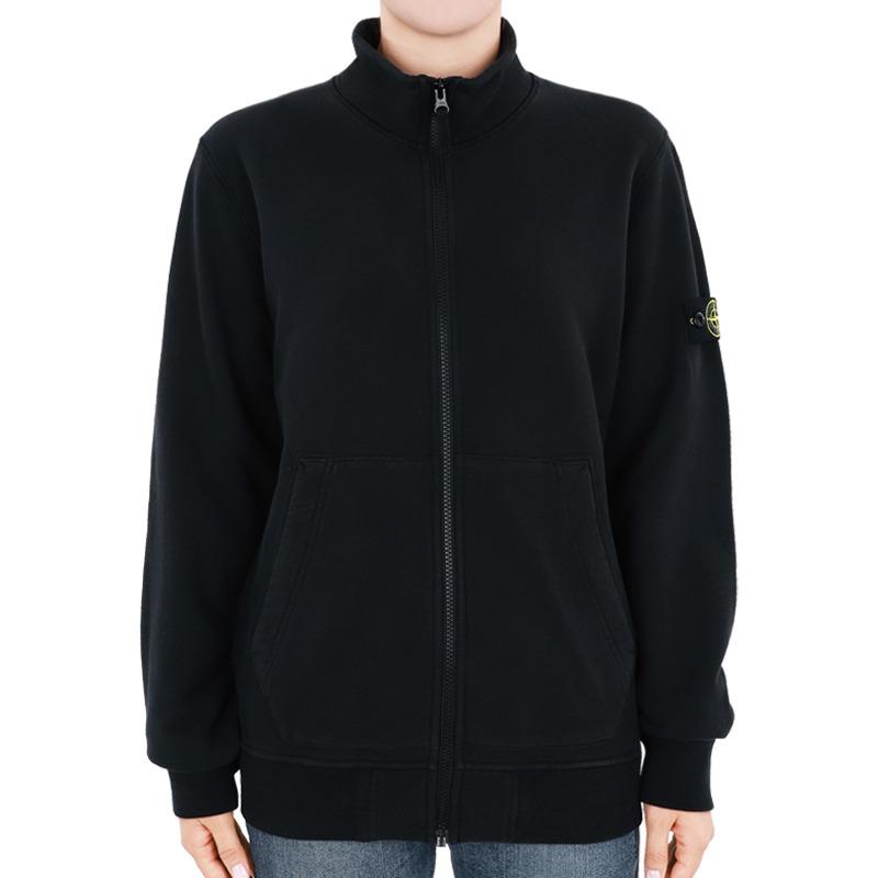 STONE ISLAND Jacke Kinder Einfarbig Reißverschluss Logo Langarm Kinderjacken Schwarz 791661120-V0029