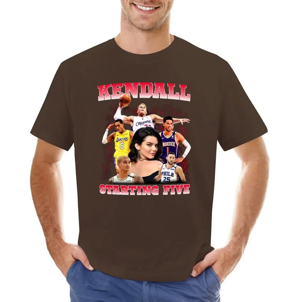 Kendall Jenner Starting Five T-shirt cute clothes quick drying funnys blanks funny t shirts for