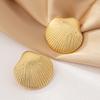 1 Pair of Vintage Textured Shell Thread Earrings