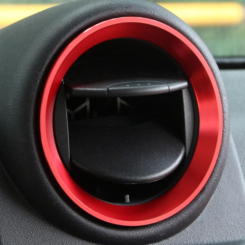 For Land Rover Defender 90 110 130 2004-18 interior moulding Center Console Air Vent Outlet Cover Ring Stickers Car Accessories YJ9