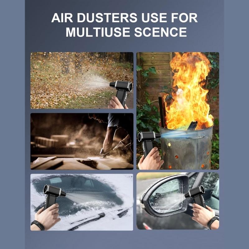 Electric Air Duster 130000RPM Multifunction Fan Cordless Compressed Air Duster Dry Blower for Keyboard Car Indoor
