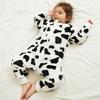 Kids Flannel Onesie Pajamas Cartoon Loungewear Christmas Costume Flannel Sleeping Bag Jumpsuit