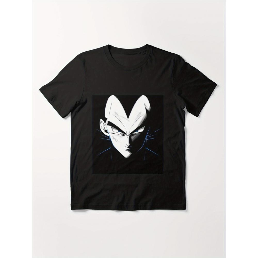 

Vegeta Portrait Goku T-Shirt,Soft Breathable & Fade-Resistant, Classic Fit for Daily Casual Wear XXL чорний