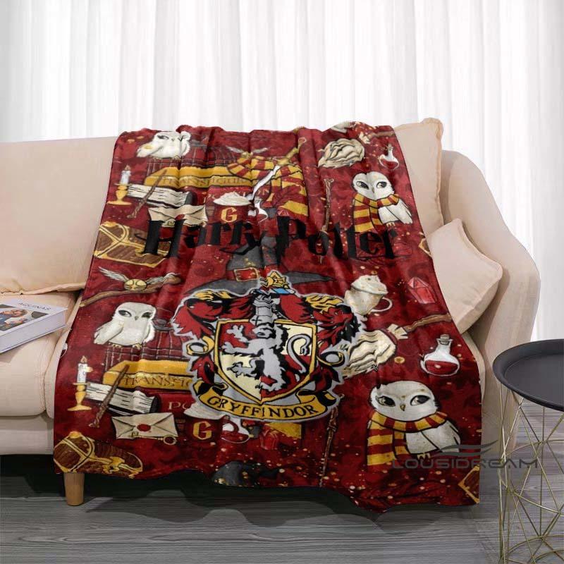 Fantasy-Abenteuerfilm-Thema 3D-gedruckte Decke Harry Potter Warm Gemütlich Flanell-Überwurf Geeignet für Schlafzimmer Sofas Betten