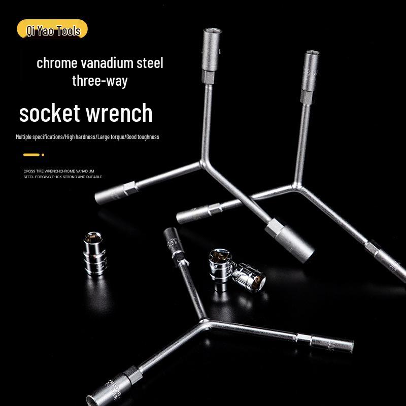 

Y-Type Triple Socket Hex Wrench for Motorcycle & Auto Repair Sockets: 8mm, 9mm, 10mm