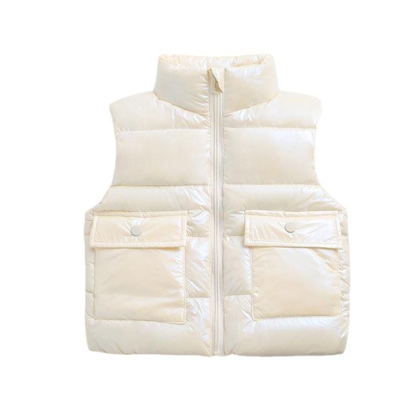 Children's Down Cotton Vest Thickened Warm Cotton Vest for Boys and Girls