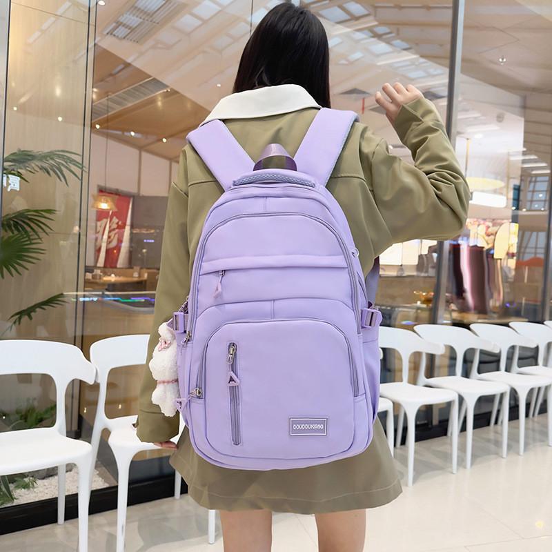 Large Capacity Lightweight Nylon Backpack For Girls High School College Students Ins School Bag