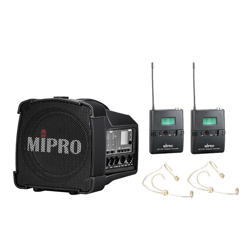 

MIPRO MA-100DBII Portable Bluetooth Amplifier Speaker System with Dual Headset Mics