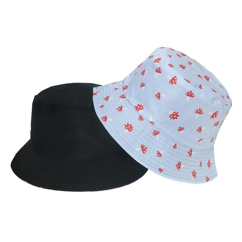 Stylish Artsy Fisherman Hat For Women Korean Style Sun Hat With Mushroom Print