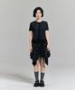 Awesome Studio Frill Detail Short Sleeve Knit Cardigan Navy