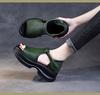 Damen Zehensandalen aus atmungsaktivem Leder - Modische, abriebfeste Strandschuhe