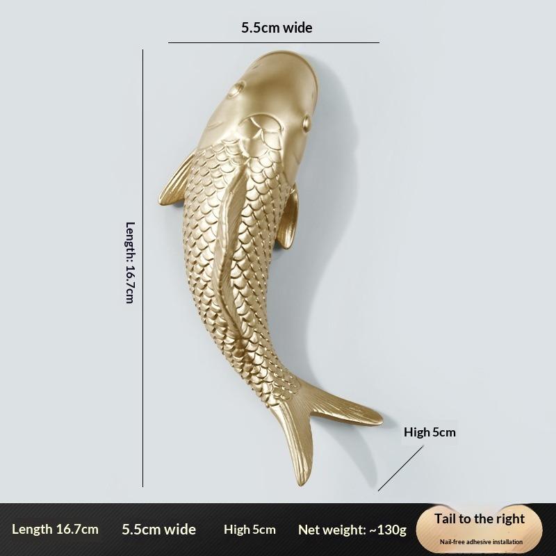 Three-dimensional Flower Wall Decoration Creative Lotus Goldfish Decoration Wall Hanging Living Room Sofa TV Background Wall Pendant