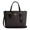 Handbag Mollie Brand Logo Zipper Closure Tote Bag Tote Bag Shopping Bag Shoulder Crossbody Coated Canvas and Leather 25 Women's Walnut Color